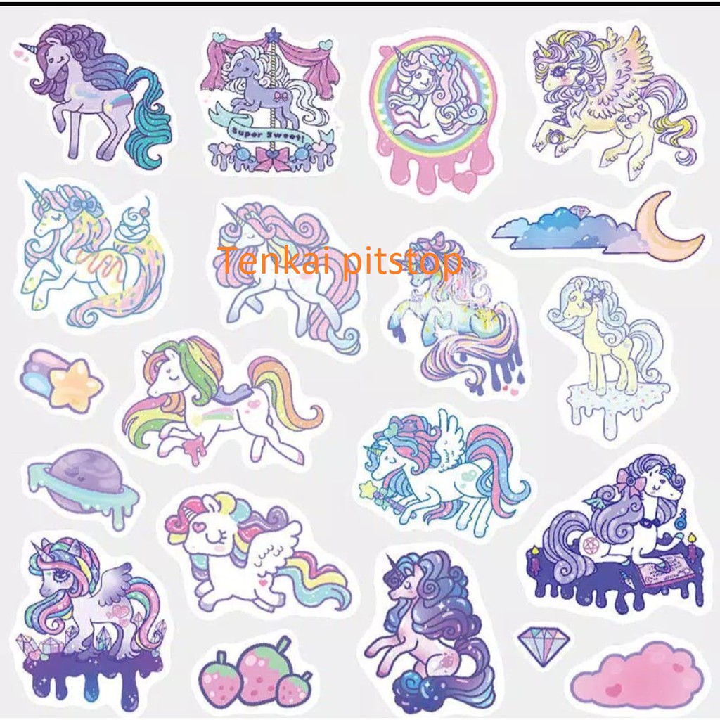 

Stiker Unicorn for Journal, Deco, Diary, Scrapbook, Reward Anak