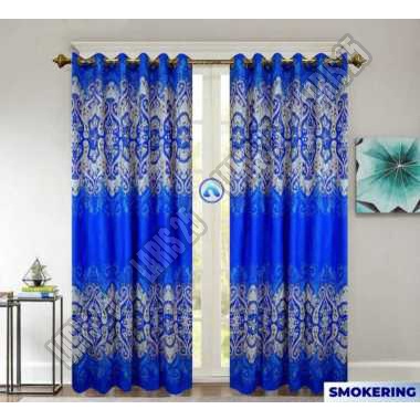 TERMURAH BAHAN KAIN MOTIF HESEN BIRU TERLARIS KATUN MIKROTEX UTK SPREI GORDEN BEDCOVER PER 0,5M DAN 1M