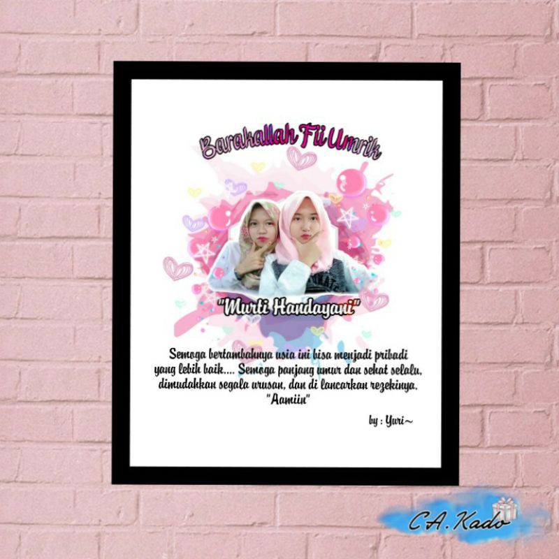 Jual Desain Foto Art Karo Wisuda Kado Ultah Kado Wedding Softfile