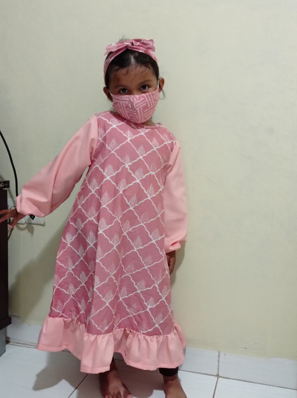 Baju Anak Perempuan Dres Batik Anak / Tunik Anak Usia 1 - 12 Tahun (bisa Couple Dan Matching Masker)