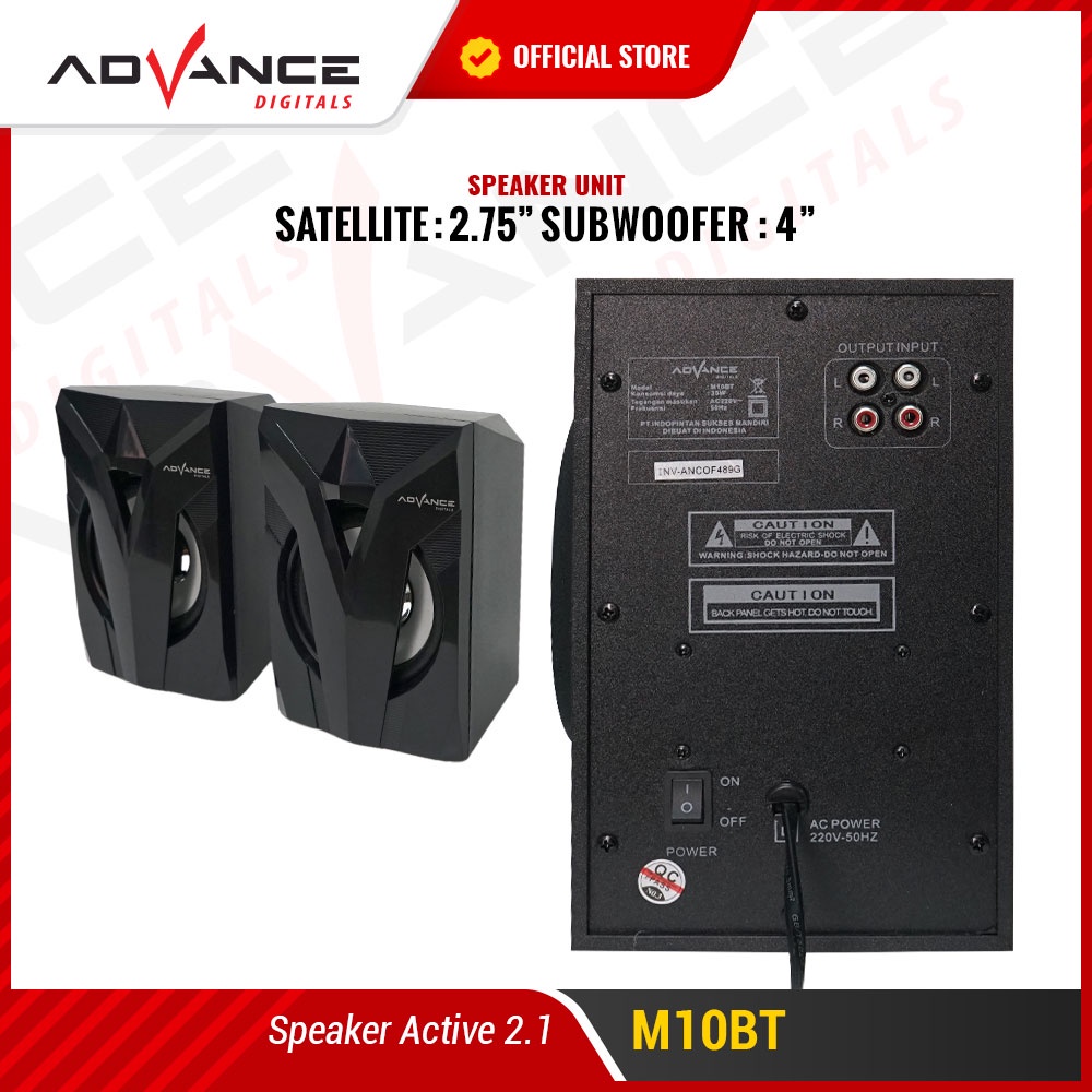 Advance Digitals M10BT Speaker Stereo Bluetooth Xtra Bass Subwoofer Garansi Resmi 1 Tahun