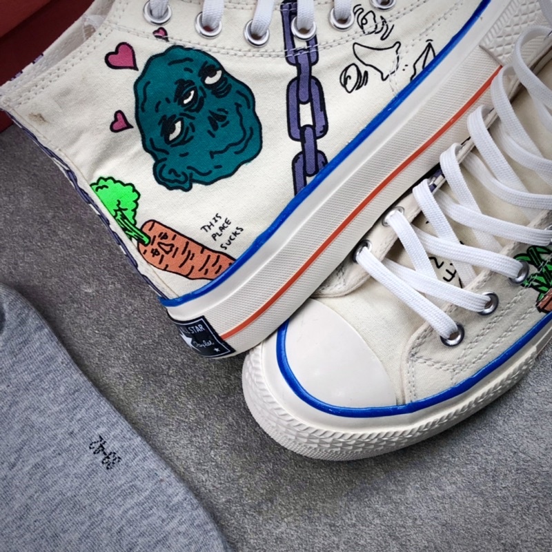 CONVERSE 1970s 70s X CREATOR ARTIST CREAM MOTIF CHARACTER SEPATU SNEAKERS WANITA PREMIUM IMPORT-3