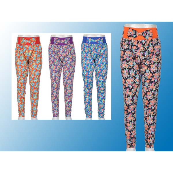 legging celana anak katun. BT8008 Legging Bunga Pita