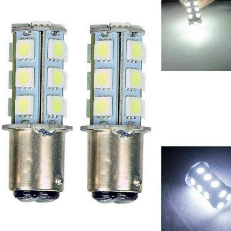 Lampu LED Bayonet Strobo Rem 1157 BAY15D SMD5050 18 LED Kedip Motor Mobil Kaki 2