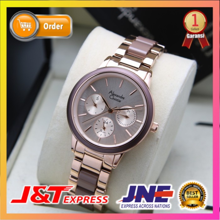 JAM TANGAN ALEXANDRE CHRISTIE ALEXANDER CHRISTIE WANITA CEWEK ORIGINAL ORI BRANDED AC 2938 ROSEGOLD 
