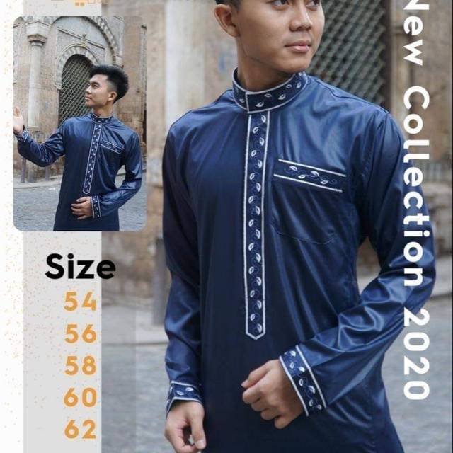 Jubah pria Daffa Alharomain new model 2020 bordil premium