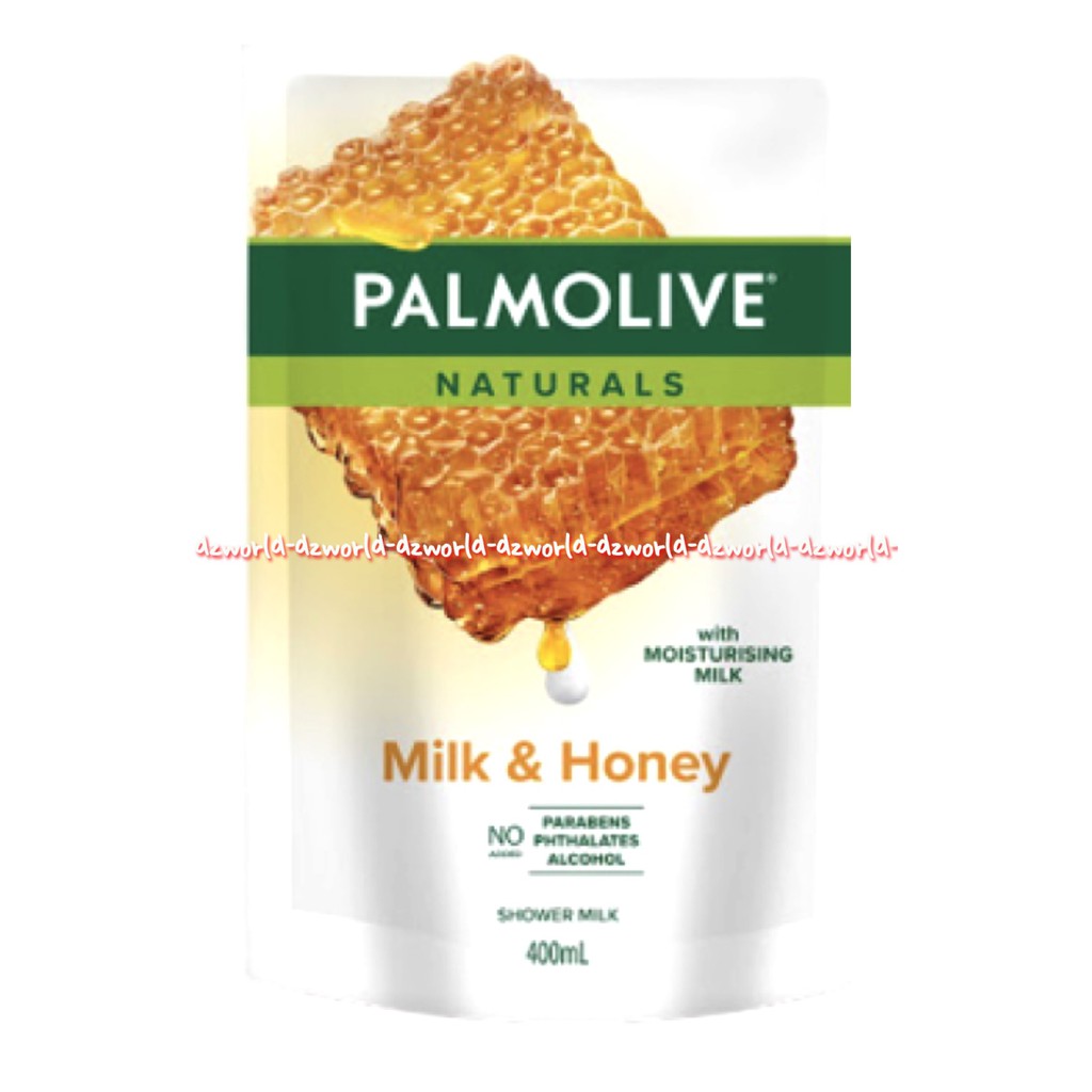 Palmolive Natural Rich Moisture 400ml Milk and Honey Sabun Mandi Cair Refill Palmolife Sabu Cair Madu Milk Kemasan Pouch