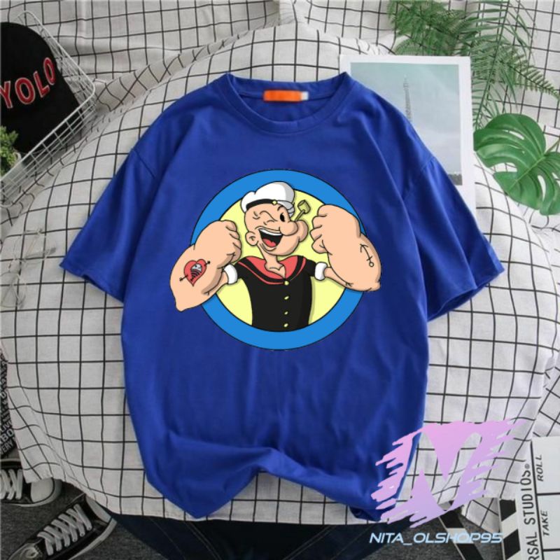 kaos anak Popeye sipelaut baju kaos anak dan dewasa kartun POPEYE