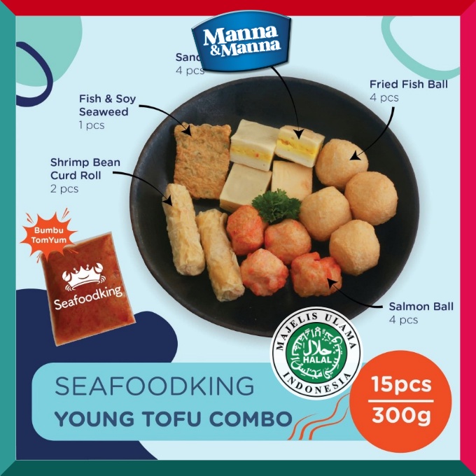 

Young Tofu Combo Dengan Bumbu Tom Yum Seafoodking - Isi 15 Pcs - 300 Gram