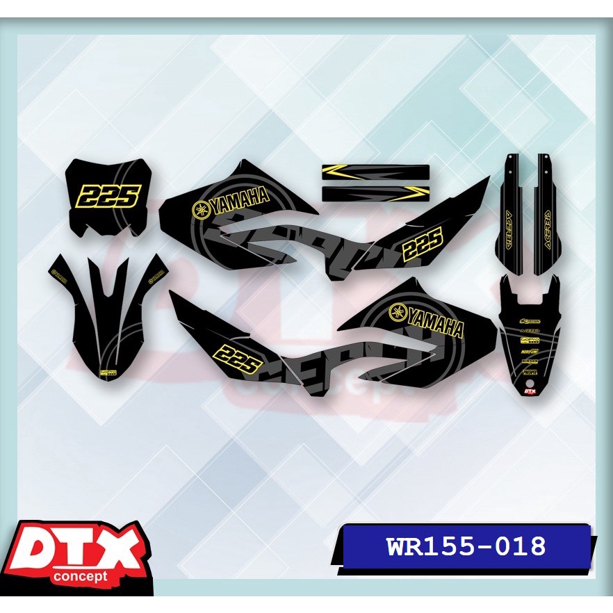 decal wr155 full body decal wr155 decal wr155 supermoto stiker motor wr155 stiker motor keren stiker motor trail motor cross stiker variasi motor decal Supermoto YAMAHA WR155-018