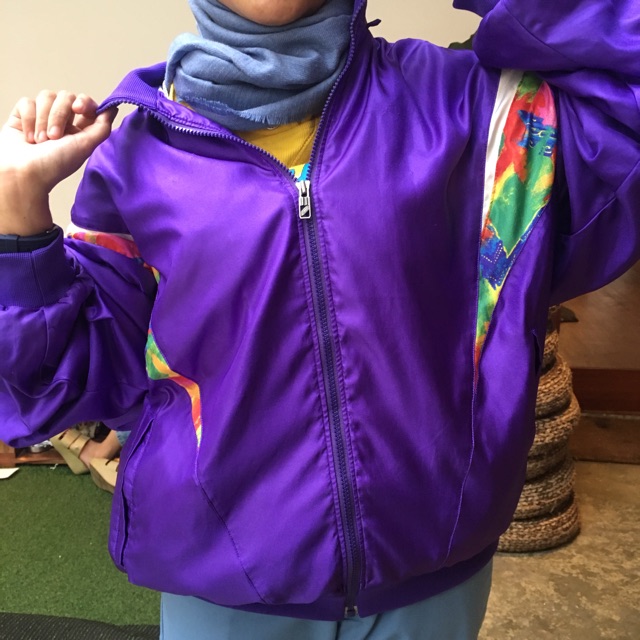 ASIC Purple Baseball THRIFT JACKET