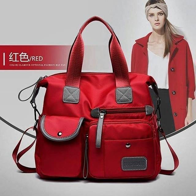 TAS603 Tas Selempang Wanita Banyak Kantong