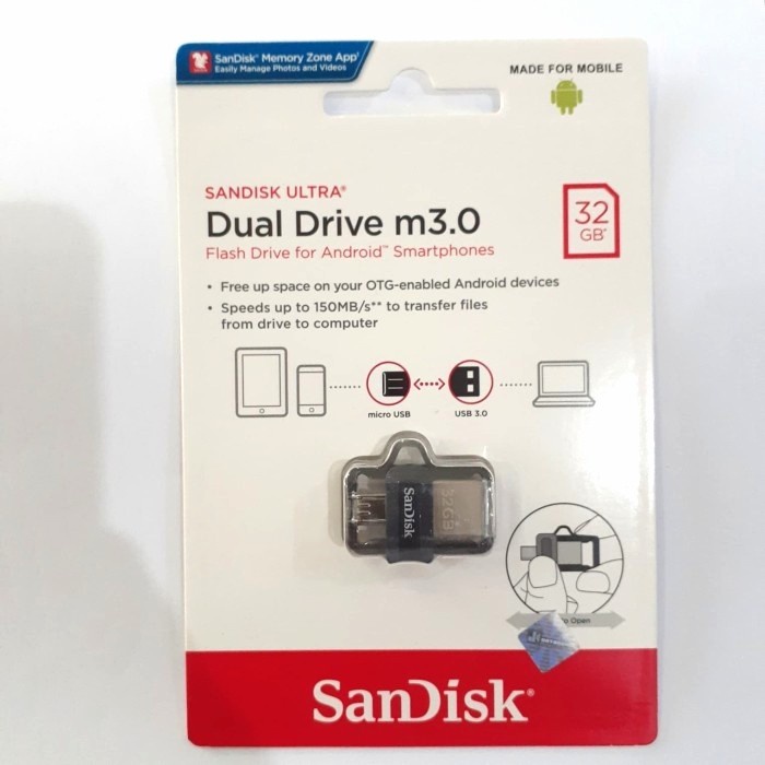 SanDisk OTG 32GB m3.0 USB 3.0 Ultra Dual USB Drive