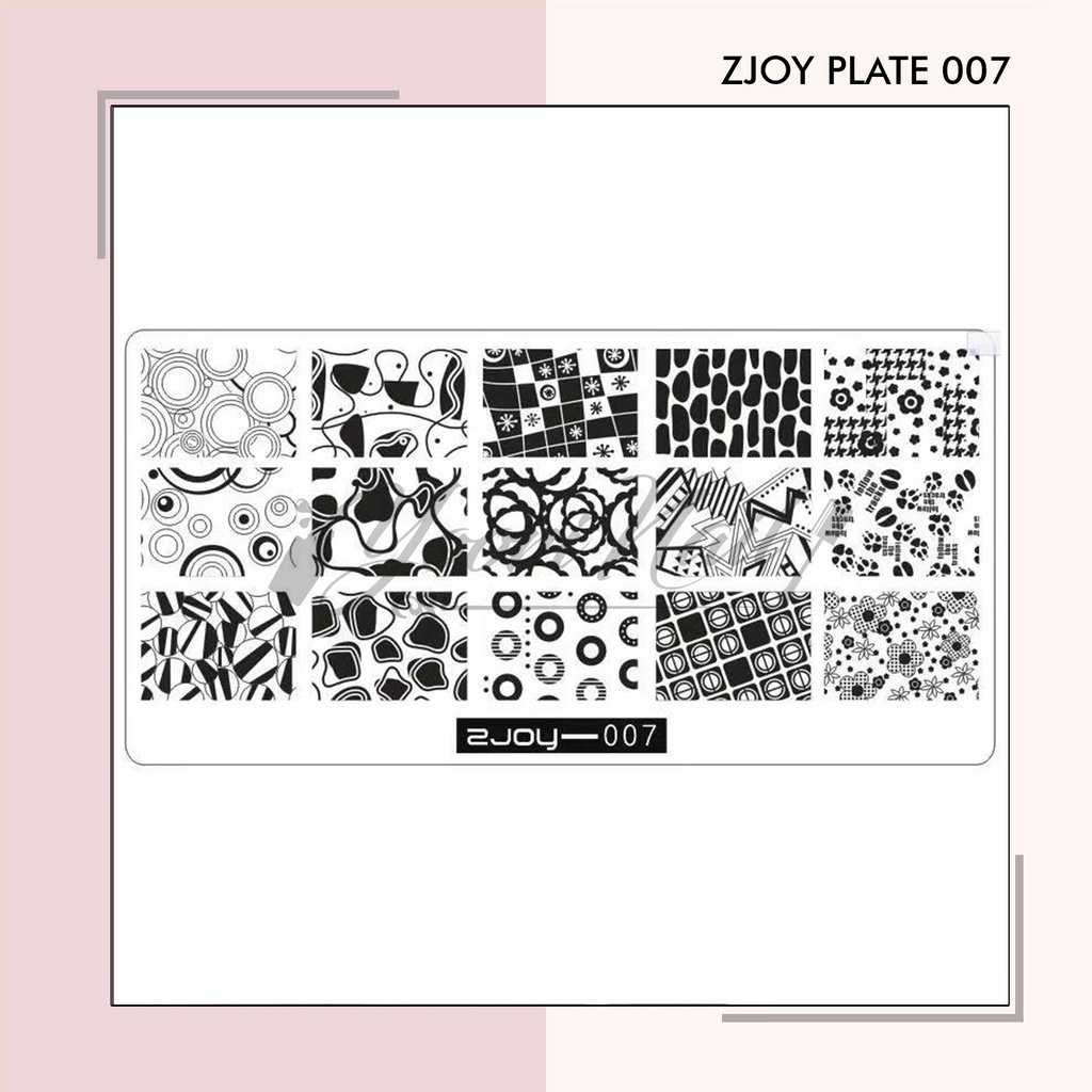 ZJOY stamp plate flower abstrak stamping plate zjoy nail template