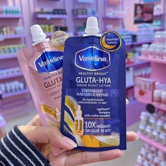 Vaseline Healthy Bright Gluta Hya Sachet 30ML/Serum Burst Lotion/Serum/Lotion/Lotion badan 30ml