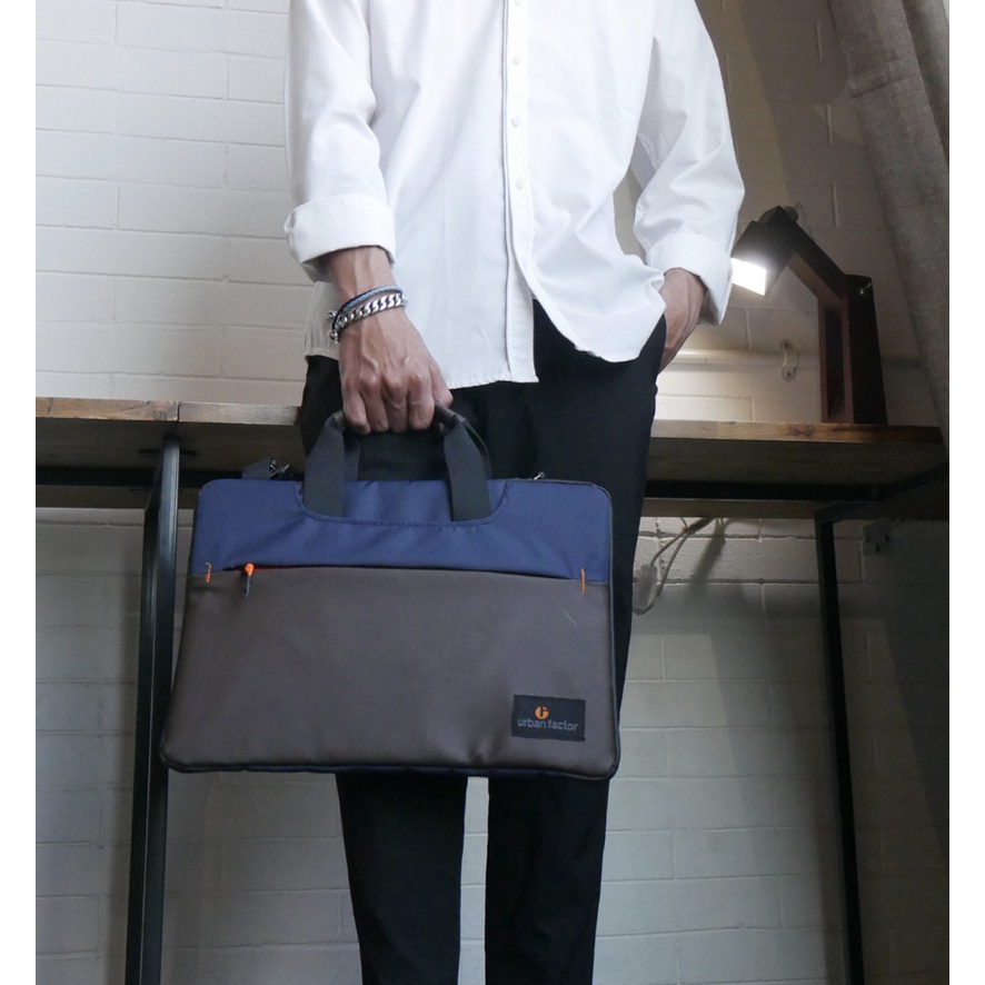 BLINDING NAVY |MANNEEDME x URBAN| Tas Selempang Pria Tas Jinjing Tas Laptop ORIGINAL