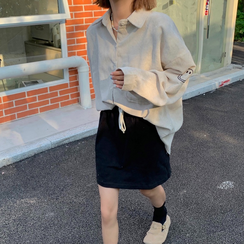 Blouse Wanita Oversize Kemeja Casual Import Atasan Wanita Terbaru Korean Retro Style