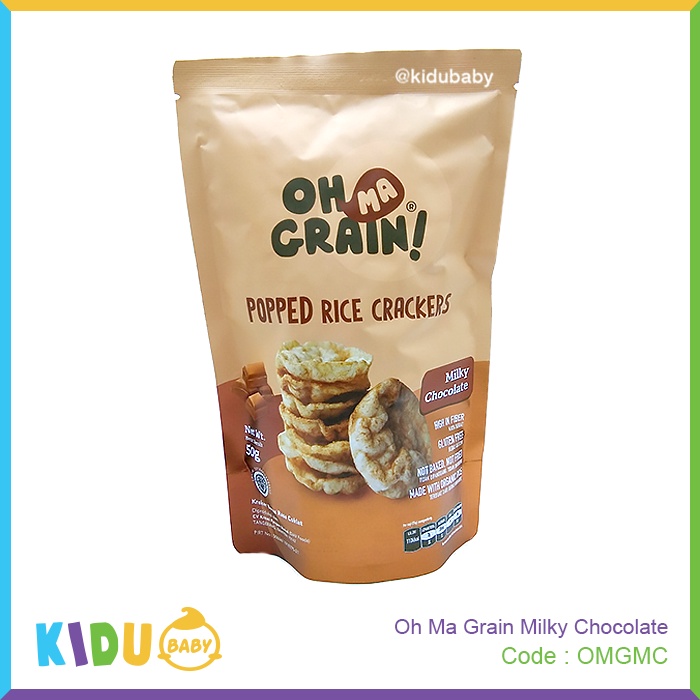 Oh Ma Grain Seaweed Snack Makanan Ringan Cemilan Beras Putih Organik Kidu Baby