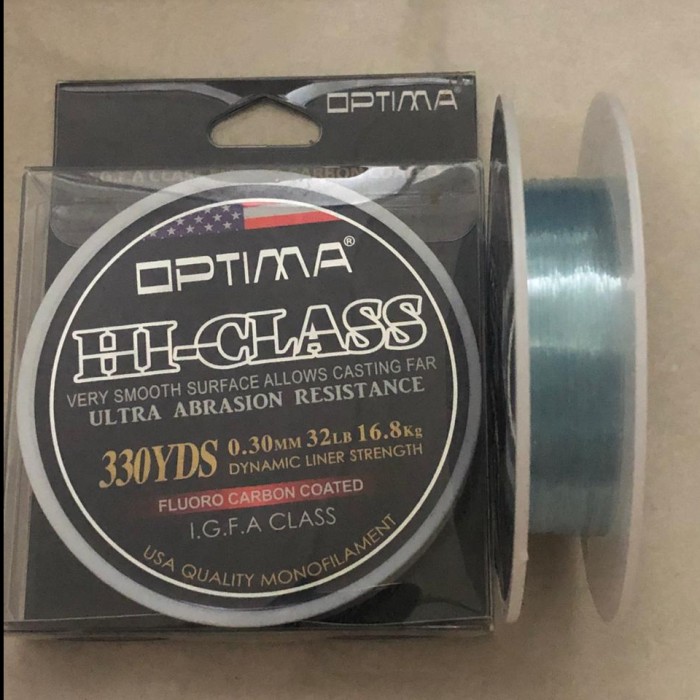 Senar Pancing IGFA CLass Fluorocarbon Coated Optima Hi-Class Blue - 0.26 Blue