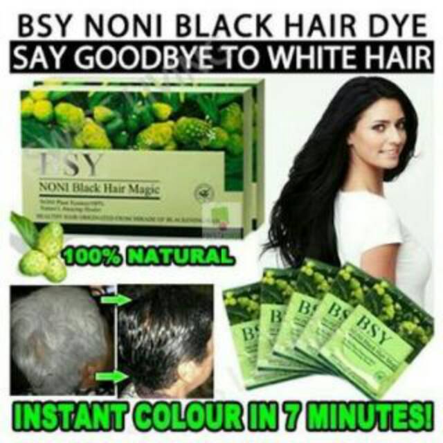 BSY NONI BLACK HAIR MAGIC PER SACHET SHAMPO MENGKUDU ORIGINAL -  PEWARNA RAMBUT ALAMI