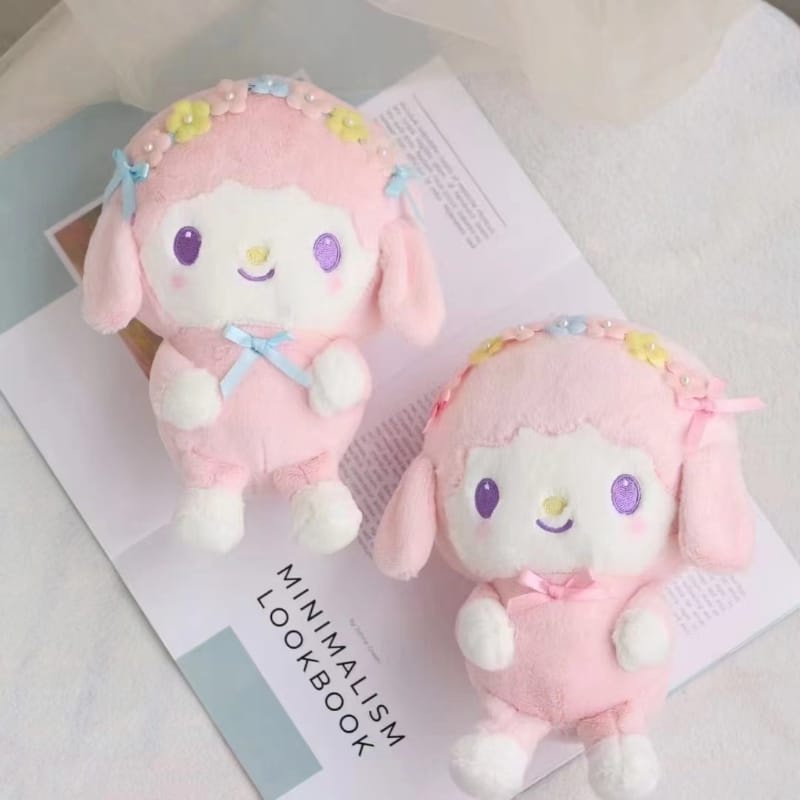 Boneka little twin bando bunga bahan plush