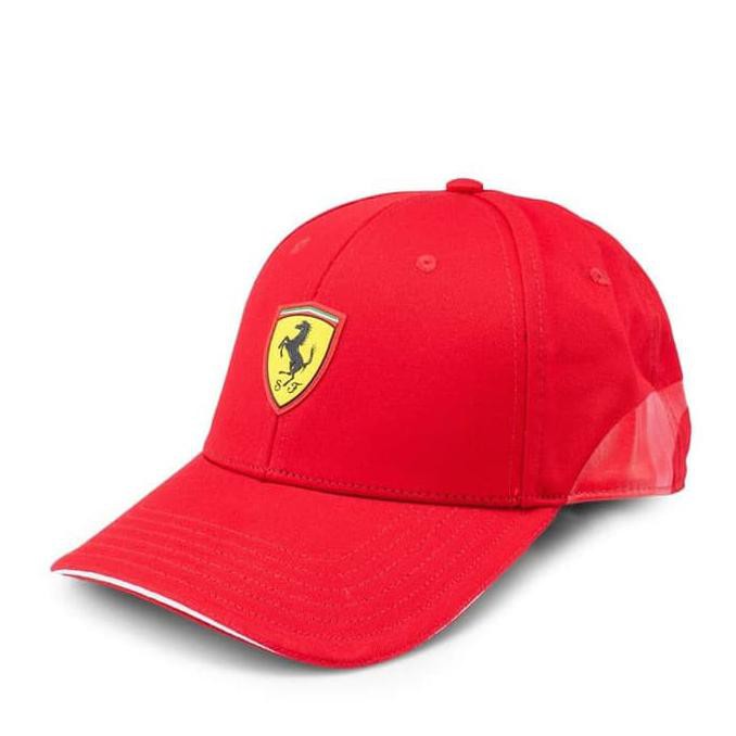 Ready Stok - Original Topi Import Puma Sf Fanwear Baseball Cap Ferrari Rosso Corsa