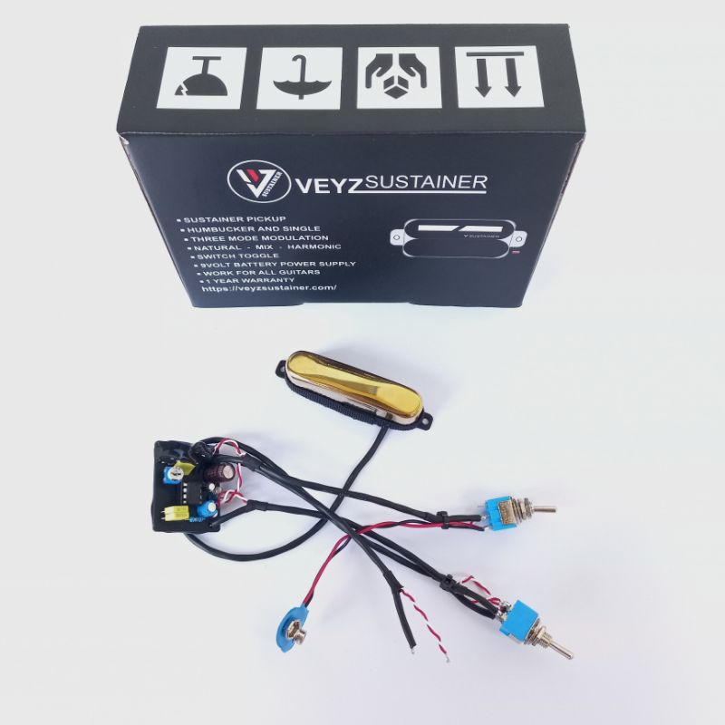 Pickup Sustainer TELECASTER single coil, pickup single coil Gold