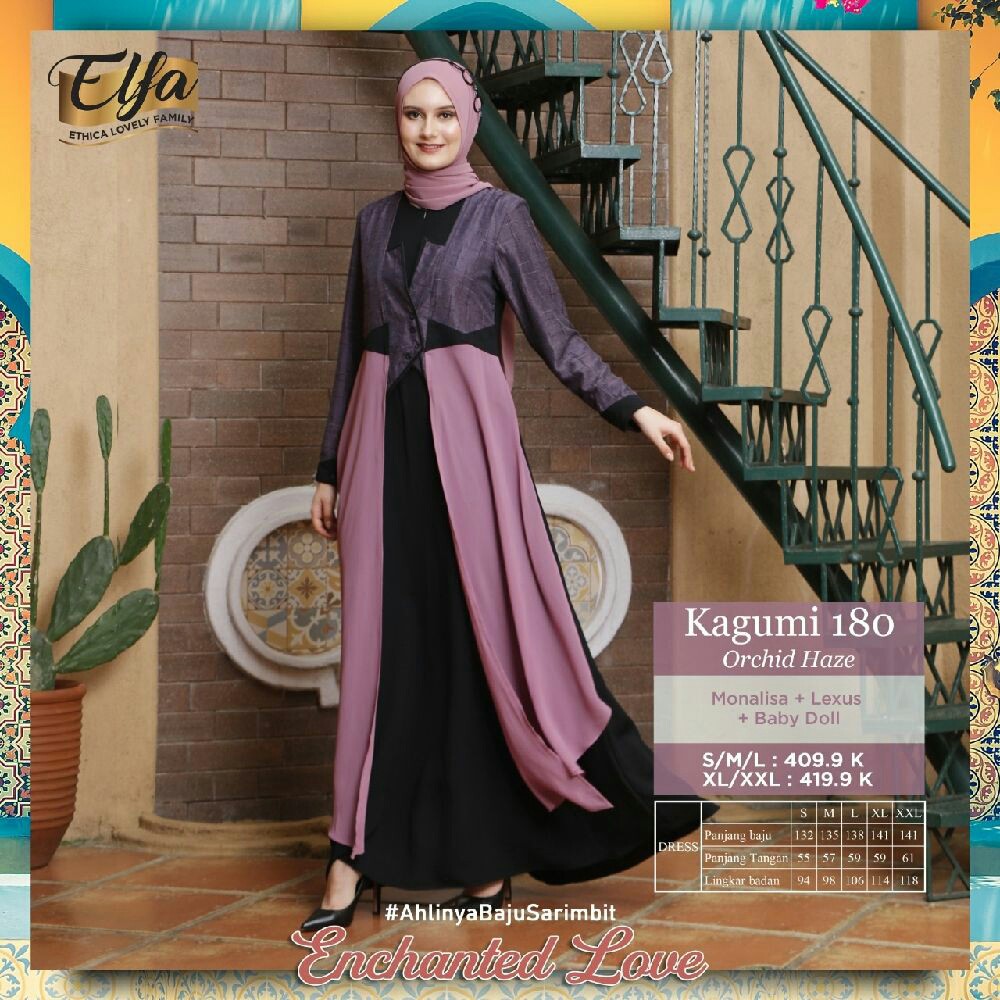 GAMIS MUSLIM KAGUMI 180 ORCHID HAZE