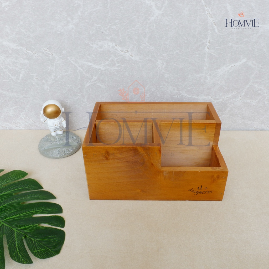 

tempat pensil kayu woods organizer pencil pen stand decor rumah home