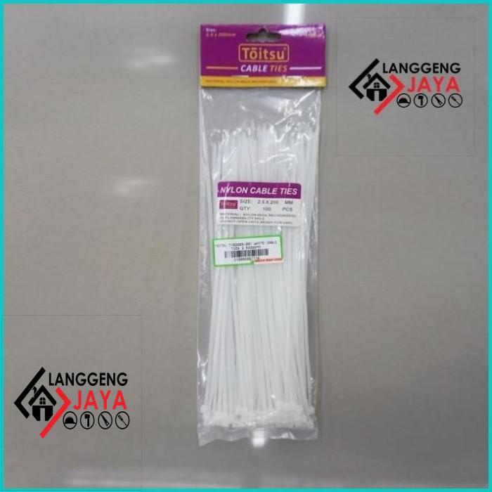 

Promo Toitsu T102003-001 White Cable Ties 2,5X200Mm Langgeng-