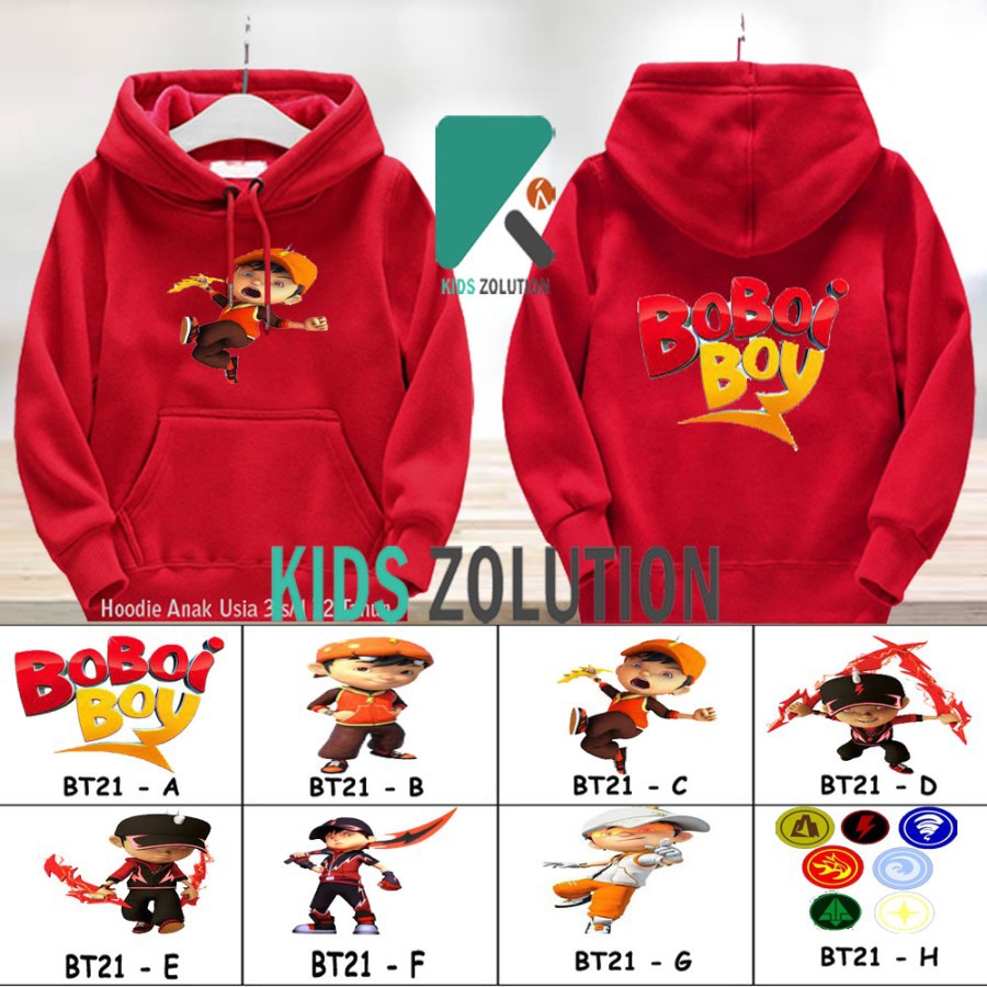 Jaket Boboiboy Anak Laki Laki / Sweater Boboiboy Anak Laki Laki / Hoodie Boboiboy Anak Laki Laki / B
