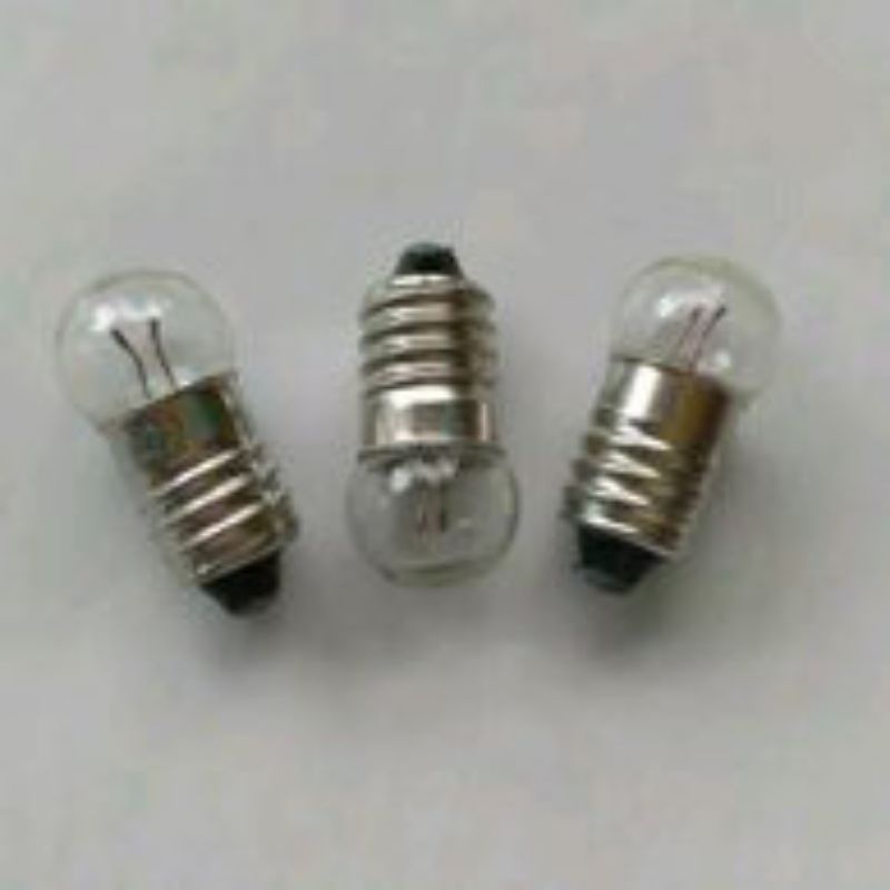 0Bohlam Senter E10 Drat 2,5Volt - 3,8V - 6 Volt - 12V Lampu Senter