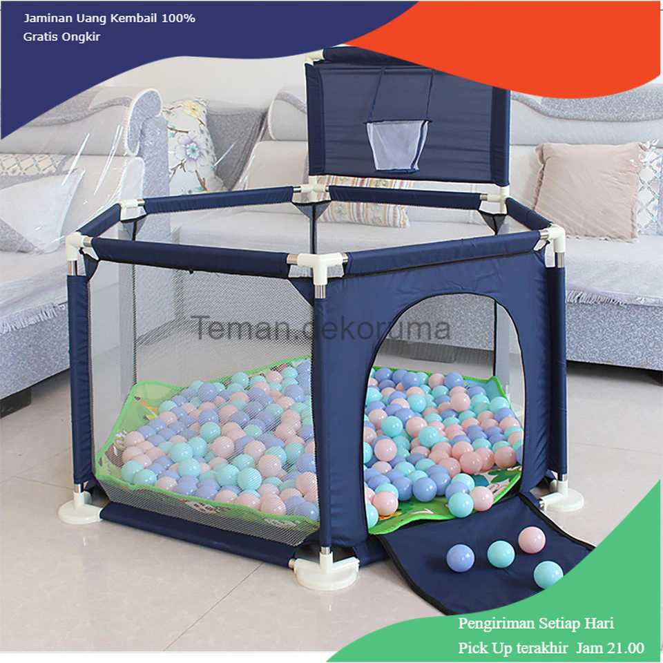 TD-AI01 IMBABY Mainan Kolam Mandi Bola Anak Ball Pool Model Hexagonal - B-300