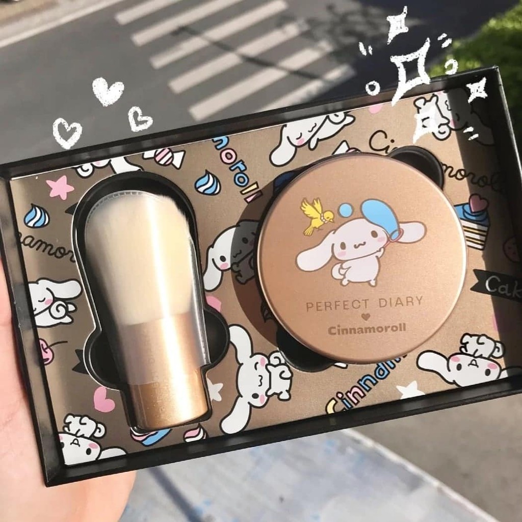 Perfect Diary x Cinnamoroll Weightless Soft-Velvet Blurring Loose Powder Makeup Bedak