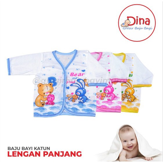 [GROSIR]  Baju Bayi lengan PANJANG newborn KATUN perlengkapan bayi baru lahir