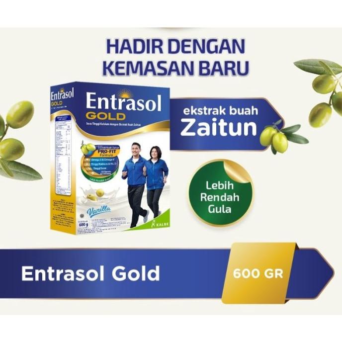 

[COD] Entrasol Gold Vanila 600gr Susu Dewasa Tinggi Kalsium [COD]