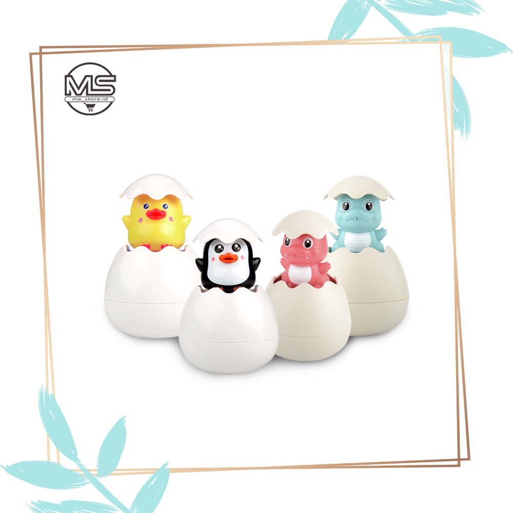 MAINAN TELUR BINATANG SEMPROT AIR/Mainan Telur/Egg Bath Toys/Semprotan Air Telur [Me_store.id]
