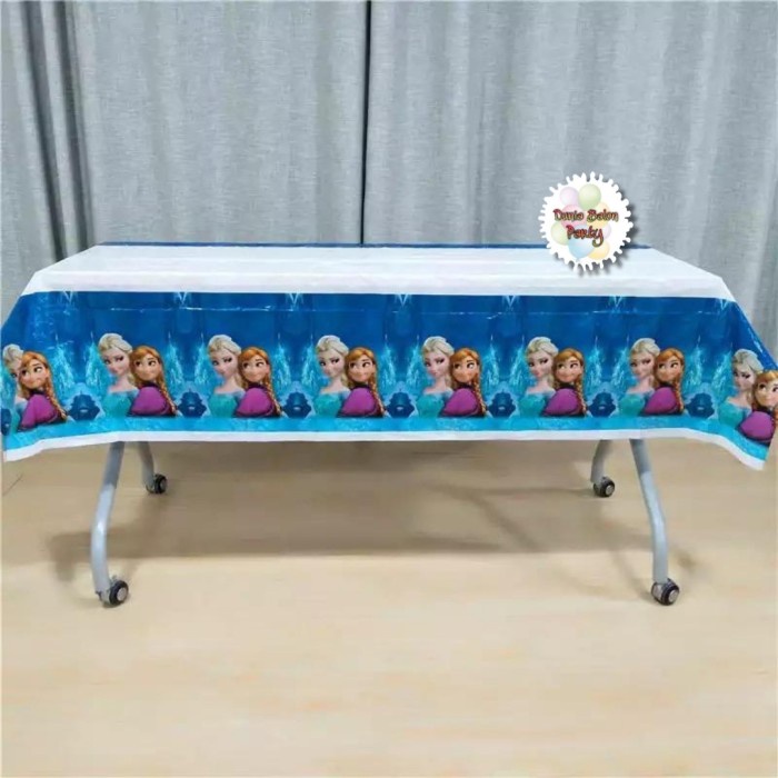 Table Cover / Taplak Meja Karakter Cewek Frozen Anna Elsa