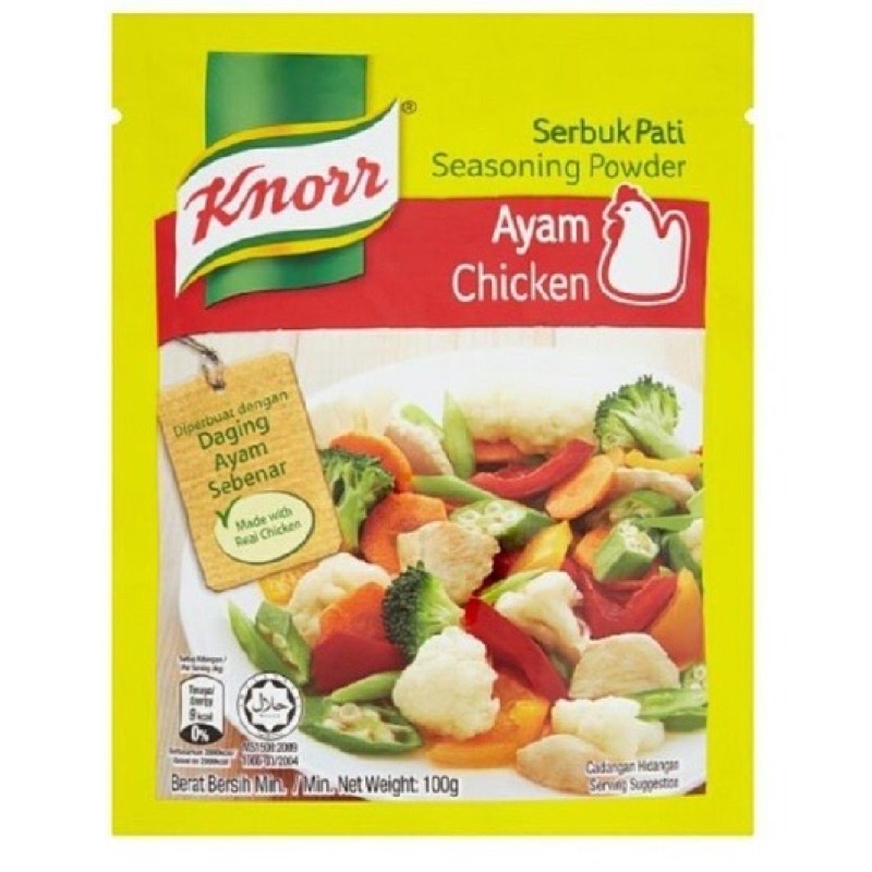 READY Bumbu Knorr Knorr Serbuk Pati Ayam Seasoning Powder Chicken 100 gr import malaysia