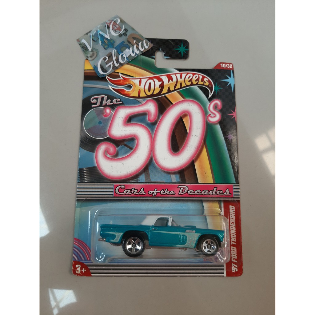 Hot Wheels 57 Ford Thunderbird Blue Cars Of The Decades 50s Hotwheels HW Mobil Mainan Biru Koleksi
