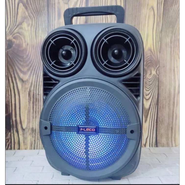 Speaker Bluetooth Karaoke Free Mic 6,5inch Fleco F3381/ Salon Aktif Portable Radio Fm Mp3 Super Bass Speaker Aktif Wireless