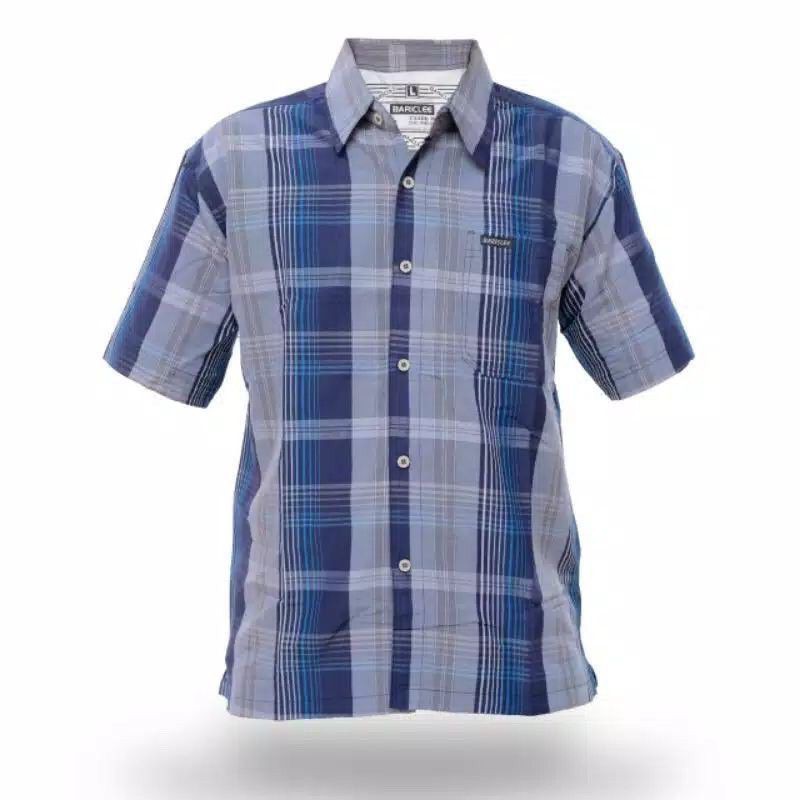 KEMEJA LENGAN PENDEK/KEMEJA HEM KOTAK KOTAK/KEMEJA PRIA L XL XXL