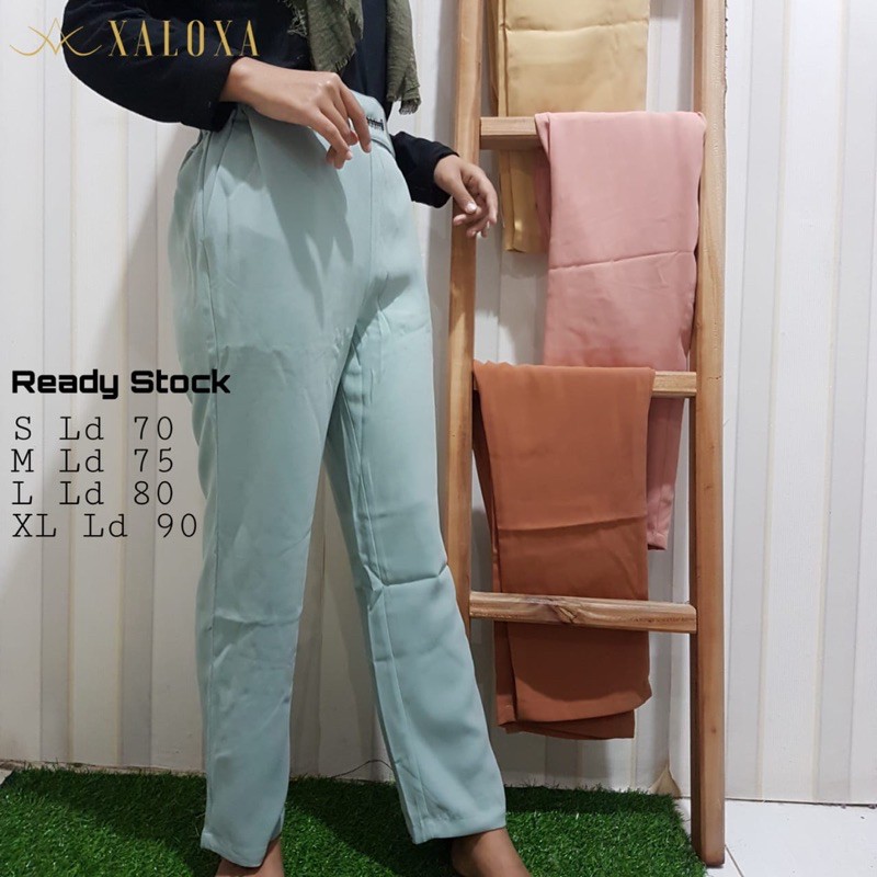 celana cewek/xaloxa/pinggang karet/murah meriah/100% original