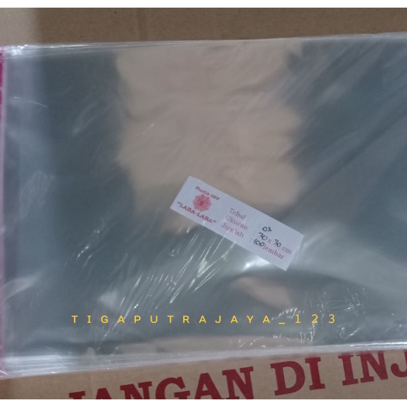 plastik OPP 20x30x03 plus perekat