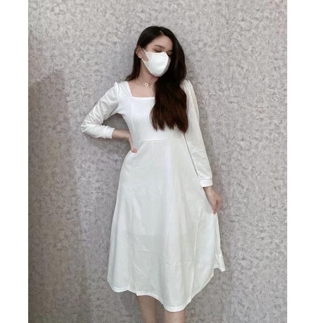 Stok Terbatas YIYI GIRL - Dress Wanita Dengan Rok Plisket Panjang Korea Style