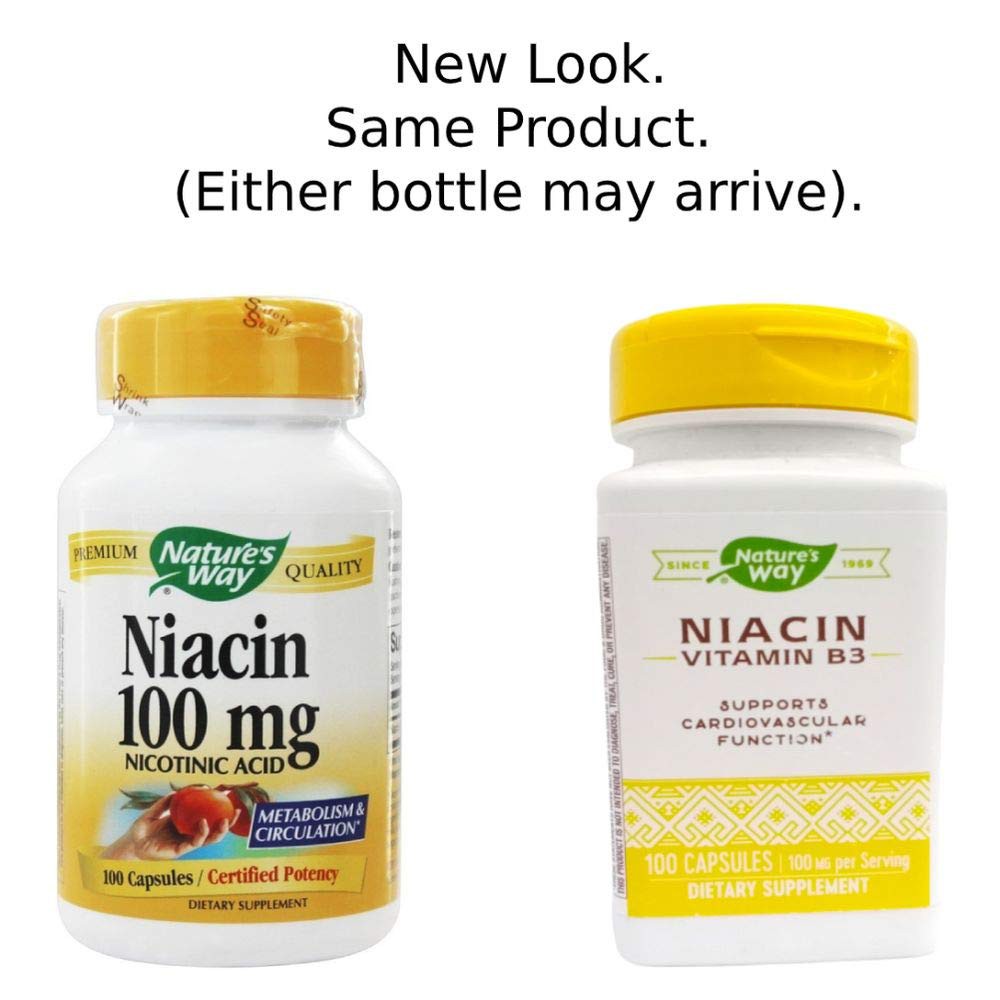 Natures Way Niacin 100 mg 100 T Nature Way Niacin Cardio &amp; Metabolism