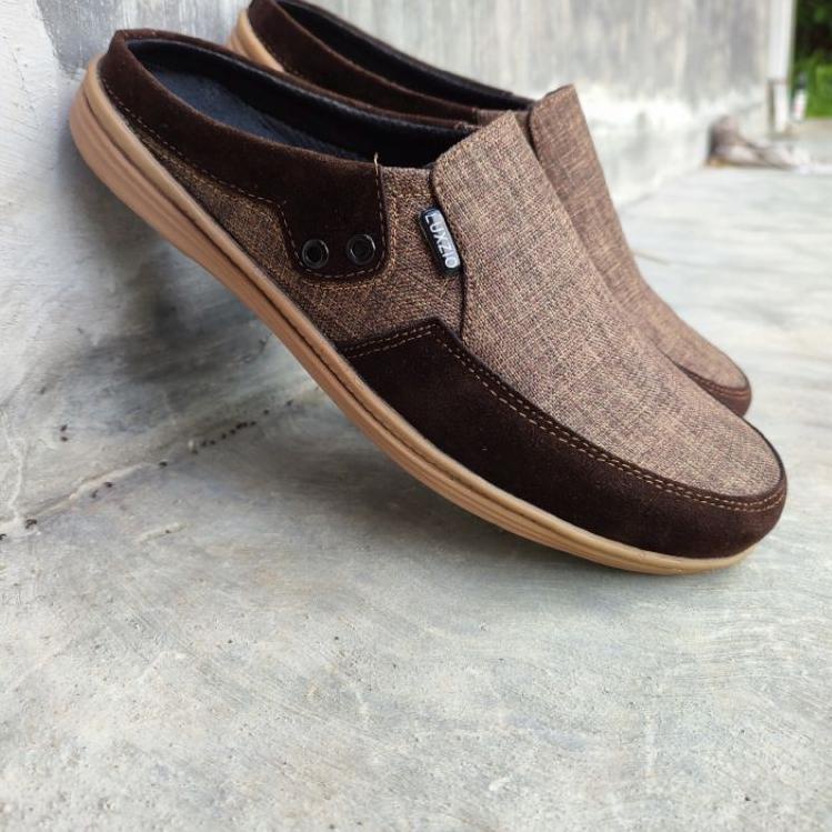 Stok Banyak D0KOI Selop bustong kain sintesis tersedia size 44 . sepatu casual slip on pria 95 Best