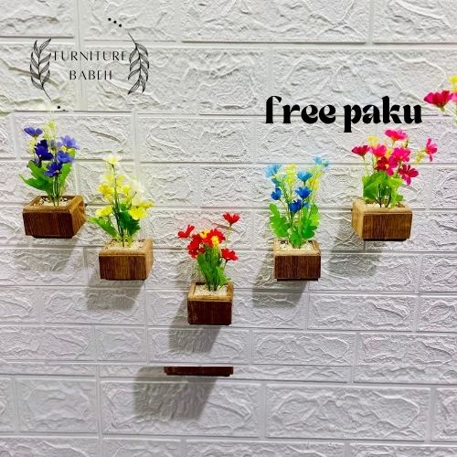 FURNITURE HIASAN RANGKAIAN BUNGA DAISY SET POT GONI , BUNGA PLASTIK ARTIFICIAL HIASAN SERBAGUNA