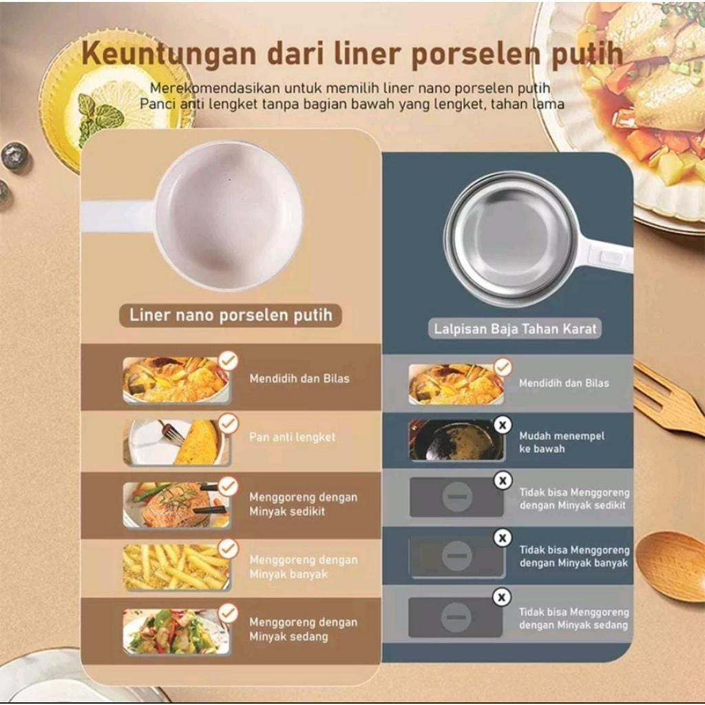 PANCI LISTRIK 1.5 L / ALAT MASAK /PANCI MULTIFUNGSI ALA JEPANG / PANCI ELEKTRIK GORENG ATAU REBUS SHENAR