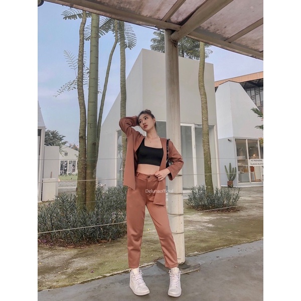 Aurora Set Blazer 2in1 Scuba Premium Tebal-3